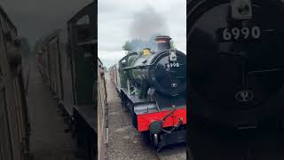 GCR D8001 passed 6990 Witherslack Hall steamlocomotive dieseloco [upl. by Lothair935]