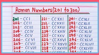 Roman numerals 201 to 300  Roman ginti 201 to 300  Roman numbers 201 to 300 [upl. by Fortuna]