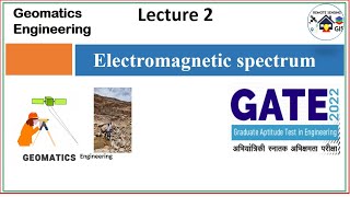 electromagnetic spectrum in remote sensing Geomatics Engineering  lecture 2 [upl. by Inamik734]