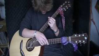 Acoustic double neck guitar Improvisation 21 by Terence Hansen [upl. by Airdnat]