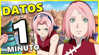 🍥 DATOS DE SAKURA UCHIHA EN 1 MINUTO 🕜 [upl. by Harehs612]