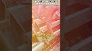 Installing the wooden beams of the ladder frame construction kontruksi trending [upl. by Eenerb153]