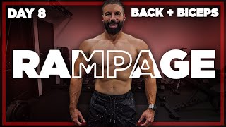 RAMPAGE Dumbbell Training Plan  DAY 8 BACK  BICEPS WORKOUT [upl. by Melosa]