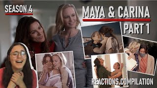 MAYA amp CARINA  S19 Season 4  REACTIONS Compilation 12 [upl. by Ecnahc]