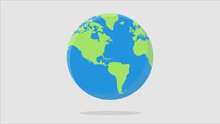 Earth Globes  2D Animation Stock Footage [upl. by Itsud]