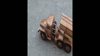 How to Carve BM21 Grad Wood Military Truck ASMR Woodworking 101 [upl. by Lemuelah]