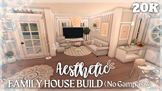 20K BLOXBURG AESTHETIC FAMILY HOUSE BUILD NO GAMEPASS [upl. by Natelson864]