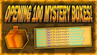 OPENING 100 MYSTERY BOXES ON BLURRED RSPS Overpowered  Showcase  New Giveaway Active [upl. by Nerual]