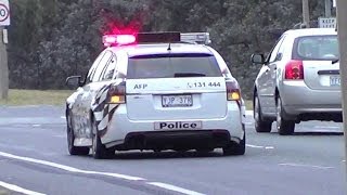 ACT Police units responding to reports of an armed gunman at a school in Canberra 25032014 [upl. by Ybroc778]