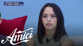 Amici 24  La reazione di Rebecca ai commenti di TRIGNO e Ilan [upl. by Adnohsar363]