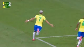 Amazing 🔥 Andreas Pereira Goal Brazil Vs Peru 30 All Goals Analysis amp Extended Highlights [upl. by Grail672]