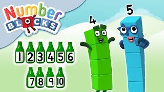 Numberblocks Ten Green Bottles  Learn to Count [upl. by Essy]