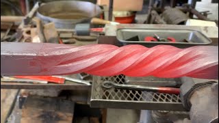 Adding a Chiseled Twist in a 1 inch Bar [upl. by Cirle]