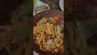 Seafood linguine 🍝🦐 italianfood [upl. by Novi]