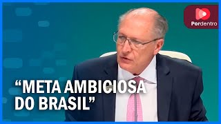 Alckmin anuncia meta ambiciosa de redução de CO2 e reforça liderança do Brasil no combate climático [upl. by Ciel479]