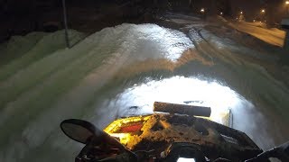 ATV Arctic Cat Alterra 700 snow plowing POV [upl. by Drallim]