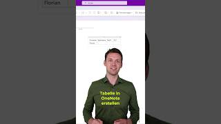 Tabelle in OneNote erstellen 💯 Excel tipps Tricks microsoftambassador [upl. by Anilrahc]