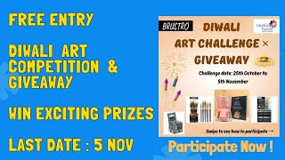 Diwali Art Competition amp Giveaway  Free Entry  Win exciting Prices [upl. by Byrdie128]