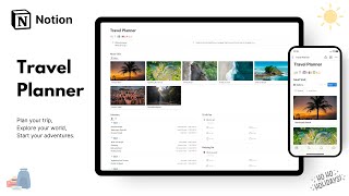 Simple Travel Planner for your best trip  Notion Travel Planner Template Free Download [upl. by Eisnil304]