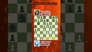 Stockfish Vs Alphazero  Brilliant chess Opening  stockfish alphazero shortsvideo [upl. by Isabea]