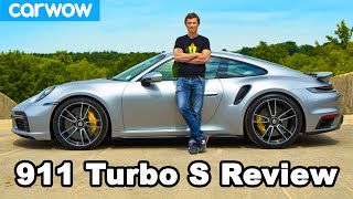 Porsche 911 Turbo S 2021 review  see how quick it REALLY is to 60mph [upl. by Arakat]