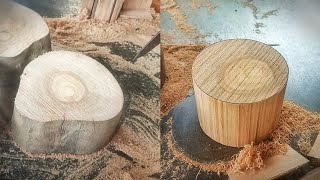 Cutting Irregular Wood into Circles  A Perfectly Satisfying DIY Project [upl. by Ahsinauq]