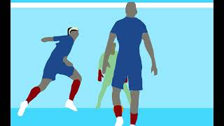 Pogbas Amazing Goal Against Switzerland and Celebration Football Animation Euro 2020 [upl. by Hashimoto]