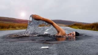 Photoshop Tutorial  Swimmer on Road Manipulation [upl. by Heringer]