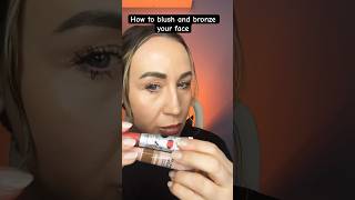 SUPER EASY MAKEUP APPLICATION How to use bronzer and blush how to beautytips makeuphacks [upl. by Lleinnad]