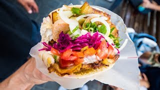 Tel Aviv Food Tour  BEST Sabich Hummus and Lamb Pita  Middle Eastern Israeli Food [upl. by Reviel]