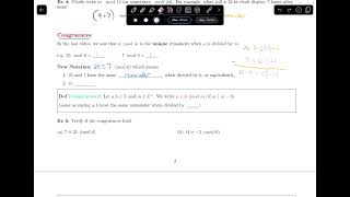 413 Congruences  Discrete Math [upl. by Acinok]