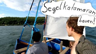 Segelboot aus Plastikfässern bauen Low budget Segelkatamaran  Teil 2 [upl. by Etnoj]