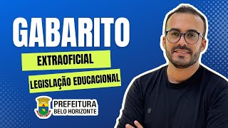 GABARITO EXTRAOFICIAL PREFEITURA DE BELO HORIZONTE [upl. by Pavia]