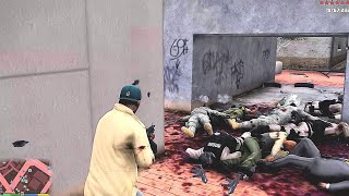 GTA 5 Franklins Epic 10Star Escape from Davis Sheriff Station Massacre [upl. by Enelime]