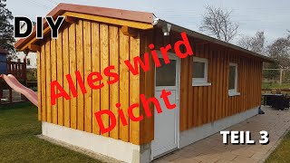 DIY  Gartenhaus selber bauen  Teil3 Dach und Wandverschalung [upl. by Lledrev]