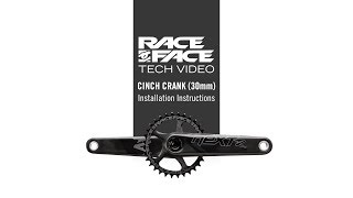 Race Face Cinch Crankset Installation Video 30mm spindle [upl. by Aidualk283]