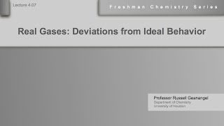 Chemistry Help Lecture 407 Real Gases  Deviations from Ideal Behavior [upl. by Merchant89]