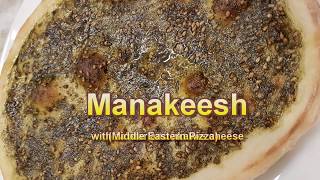 Homemade Manakeesh with Zaatar and Akawie Cheese Middle Eastern Pizza [upl. by Atrim]