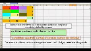 quadrati magici e verifica con excel [upl. by Droffats296]