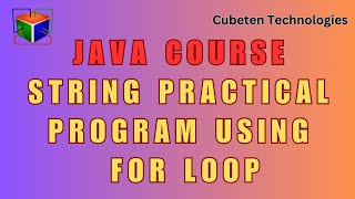 Java Course String and for loop  Lecture  04 [upl. by Adnwahsor]