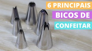 6 PRINCIPAIS BICOS DE CONFEITAR PARA INICIANTES  Bru na Cozinha [upl. by Cesare]