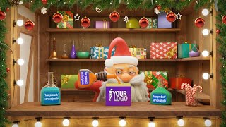 Animated Christmas Card Template  Santas Storefront [upl. by Aubrie]