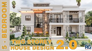 5 Bedroom Two Storey House Design 20 [upl. by Feliza]