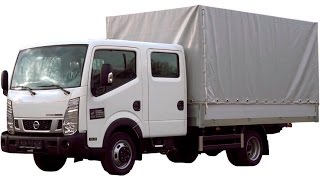 Обзор Nissan Cabstar сдвоенная кабина Борттент фургон 16м3 7 европаллет [upl. by Athalie574]