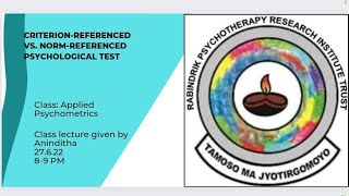 Criterionreferenced vs normreferenced testing RPRIT description available [upl. by Acireh]