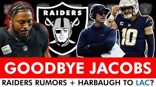 GOODBYE Josh Jacobs  Raiders Rumors Start Jimmy G Over Aidan O’Connell Jim Harbuagh To Chargers [upl. by Nirrak]