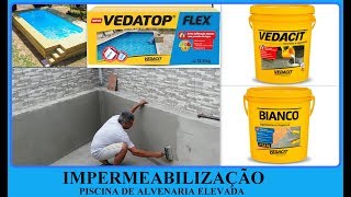 CONSTRUÇÃO DE PISCINA DE ALVENARIA ELEVADA  IMPERMEABILIZAÇÃO  PARTE 3 [upl. by Htebasyle549]