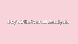 Rhetorical Analysis on Pandora Commercial [upl. by Annahsal]