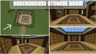 Building an Underground Storage in Minecraft ⚒️ [upl. by Patty]