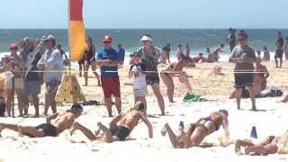 FMOS Kurrawa Jan 2014 Round 2 U14 Girls Beach Flags [upl. by Elyn348]